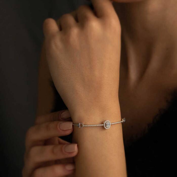 0,29 Karat Pırlanta Baget Bileklik - 2