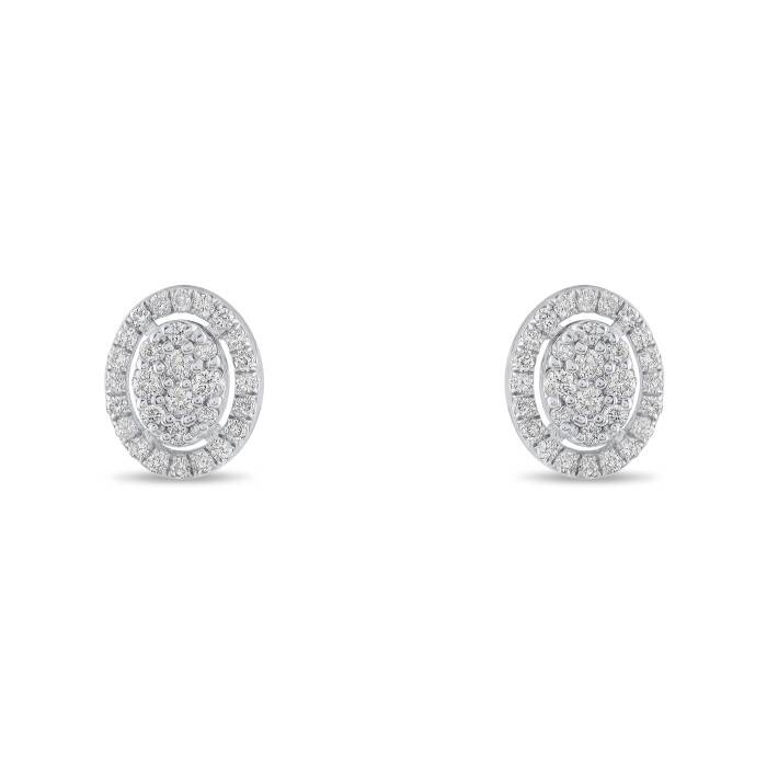 0,40 Karat Pırlanta Oval Küpe - 3