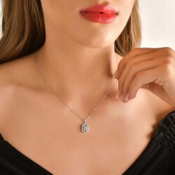 0,52 Karat Pırlanta Baget Kolye - 2