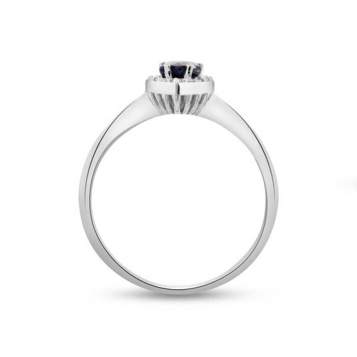0,60 Karat Pırlanta Safir Yüzük - 3