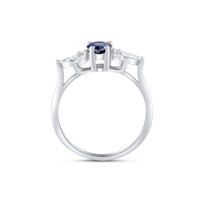 1,13 Karat Pırlanta Safir Yüzük - 2