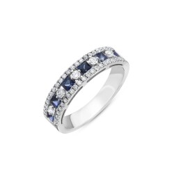1,18 Karat Pırlanta Safir Yüzük - 2