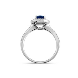 1,32 Karat Pırlanta Safir Yüzük - 2