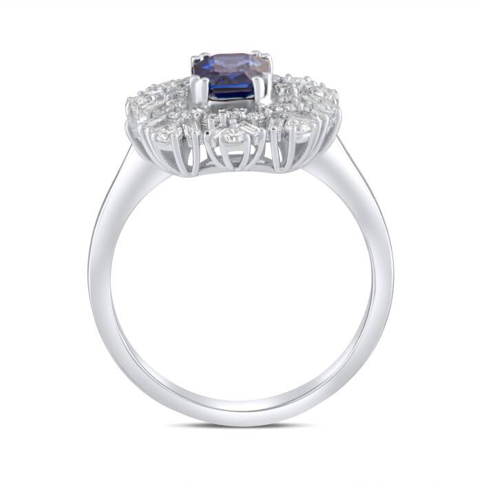 1,58 Karat Pırlanta Safir Yüzük - 3